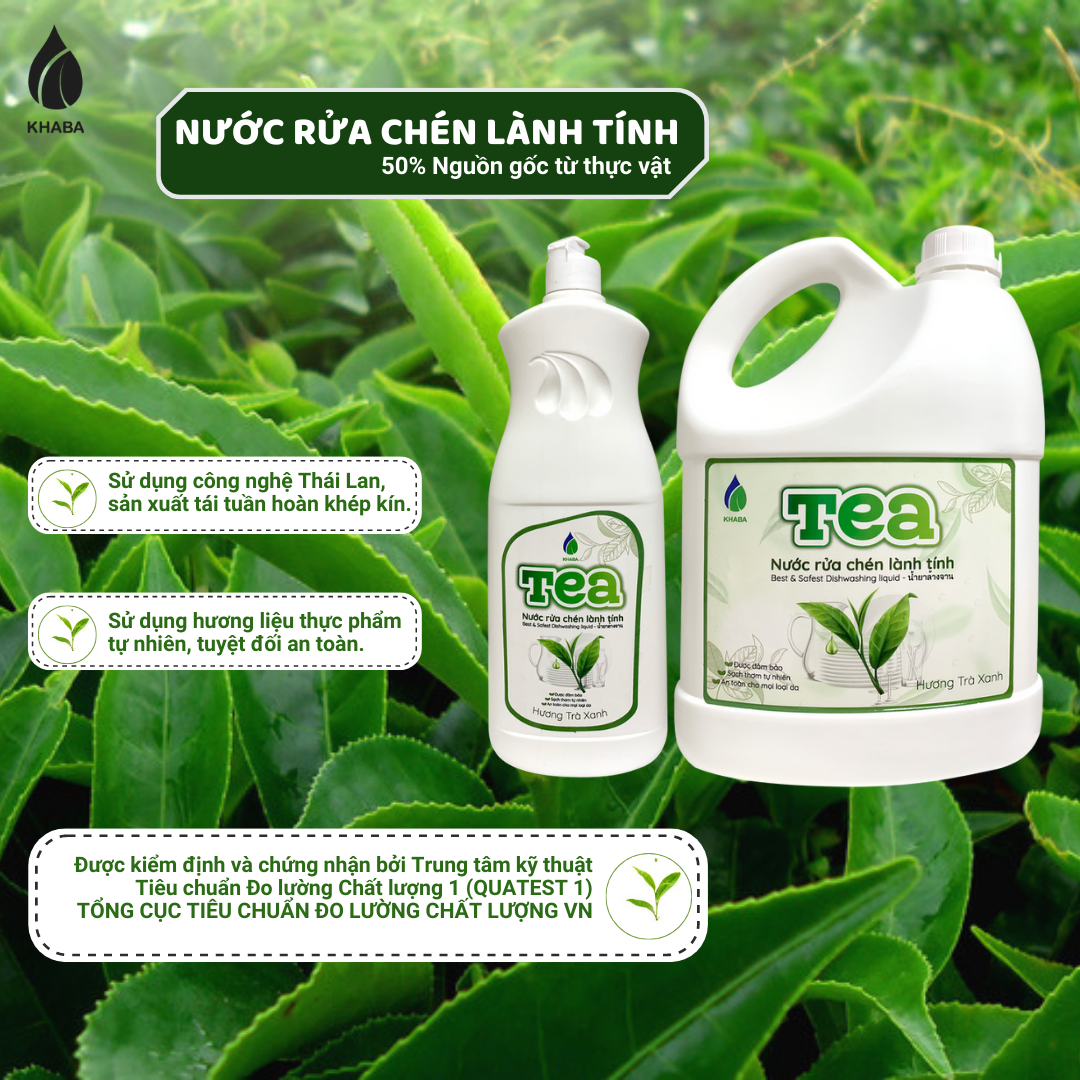 Nước rửa chén lành tính TEA. Chai 0,8KG