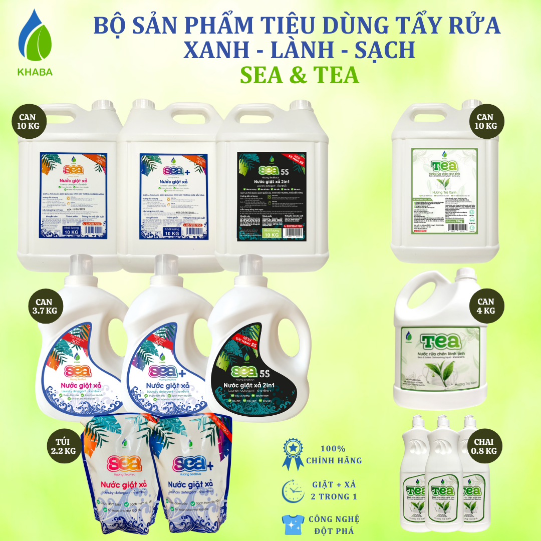 Nước rửa chén lành tính TEA – Can 4.0KG