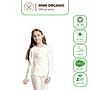 Áo giữ nhiệt bé gái Nature Colored- Mimi Organic cổ tim mà be sợi bông hữu cơ mềm mịn siêu thoáng cao cấp