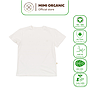 Áo phông trẻ em Mimi Organic sợi bông hữu cơ màu trắng ngà nhãn thêu chìm mềm mịn siêu thoáng kháng khuẩn