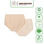Set 2 chiếc quần lót nữ Nature Colored- Mimi Organic dáng tam giác cạp cao bông hữu cơ màu nâu và be kháng khuẩn