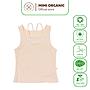 Áo ba lỗ 2 dây Nature Colored- Mimi Organic màu nâu sợi bông hữu cơ cho bé gái mềm mịn siêu thoáng kháng khuẩn